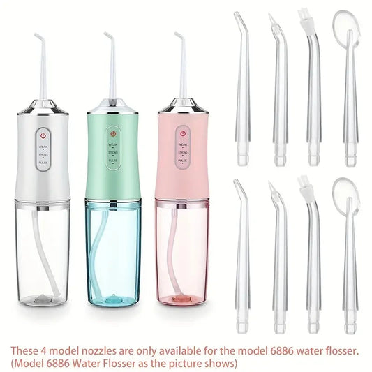 8-Pack Gentlecare Water Flosser Tips - Easy-To-Attach, Durable Plastic Nozzles for a Hygienic Clean, Convenient Replacement Pack